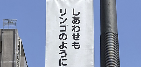 しあわせも リンゴのように分ける母